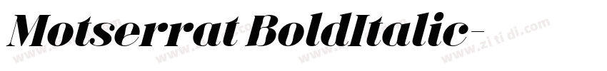 Motserrat BoldItalic字体转换